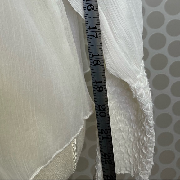 ZARA Basic women's ivory blouse  Size S. Elastic draped neckline and sleeves - Picture 14 of 15